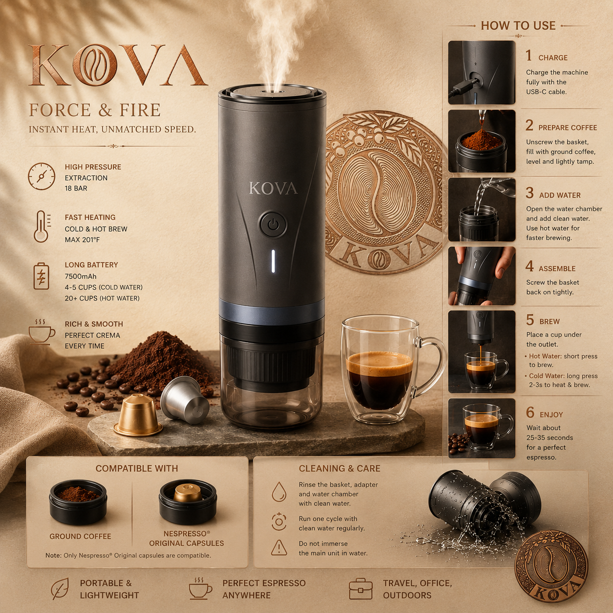 Portable Electric Coffee Machine